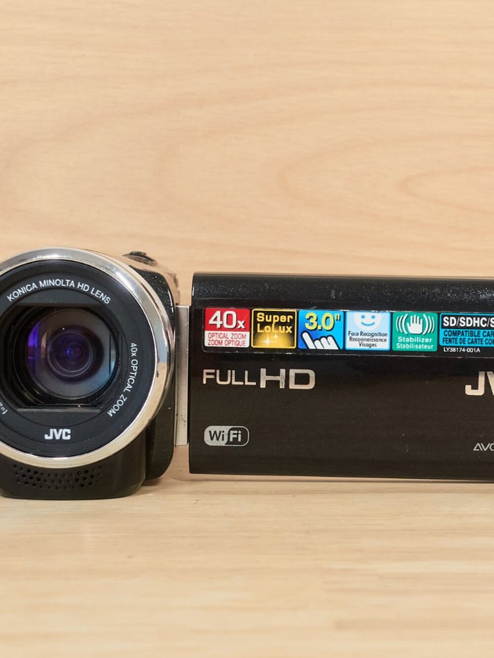 JVC Everio GZ-EX210BU Full HD Wi-Fi Camcorder 40x Zoom, Read Description